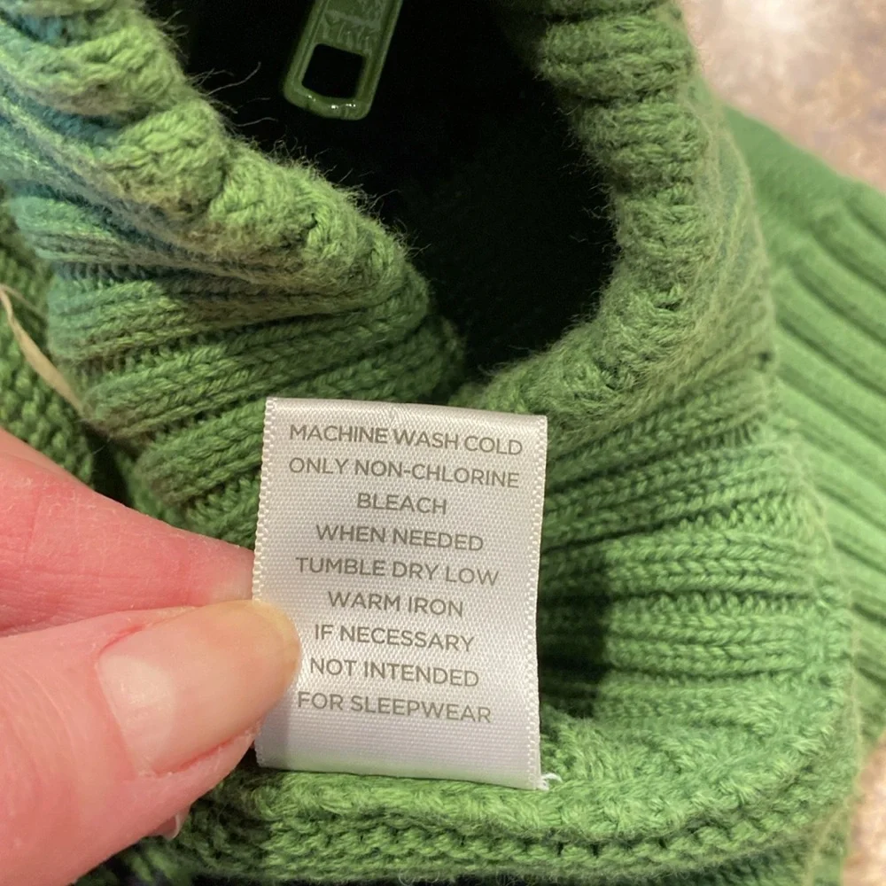 Gymboree Kids Pullover Partial Zip Sweater Green Blue Size 3